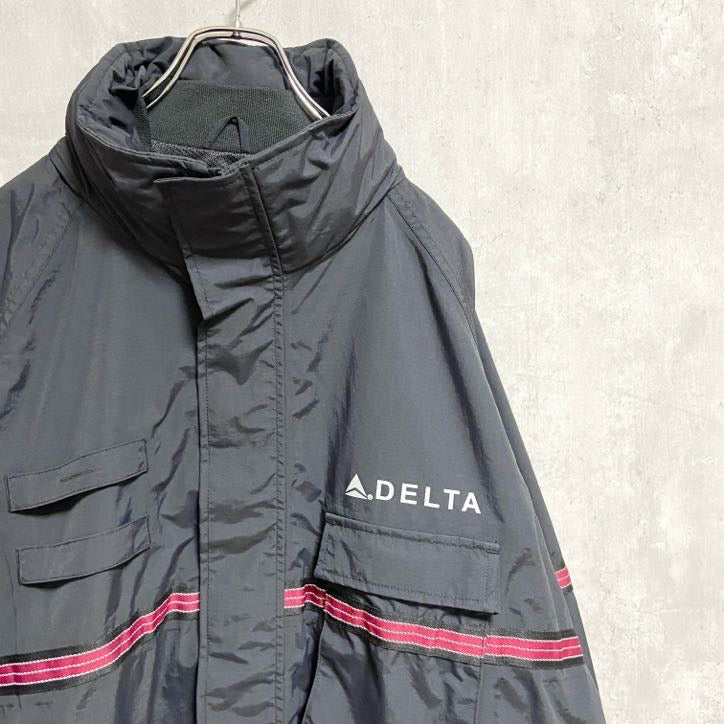 古着 used　～90s　CINTAS　シンタス　フルジップブルゾン　DELTA　黒　ブラック　オーバーサイズ　XLサイズ