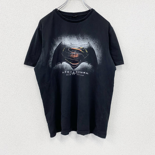 BATMAN　バットマン　DCコミックス　半袖プリントアニメTシャツ　黒　ブラック　Lサイズ