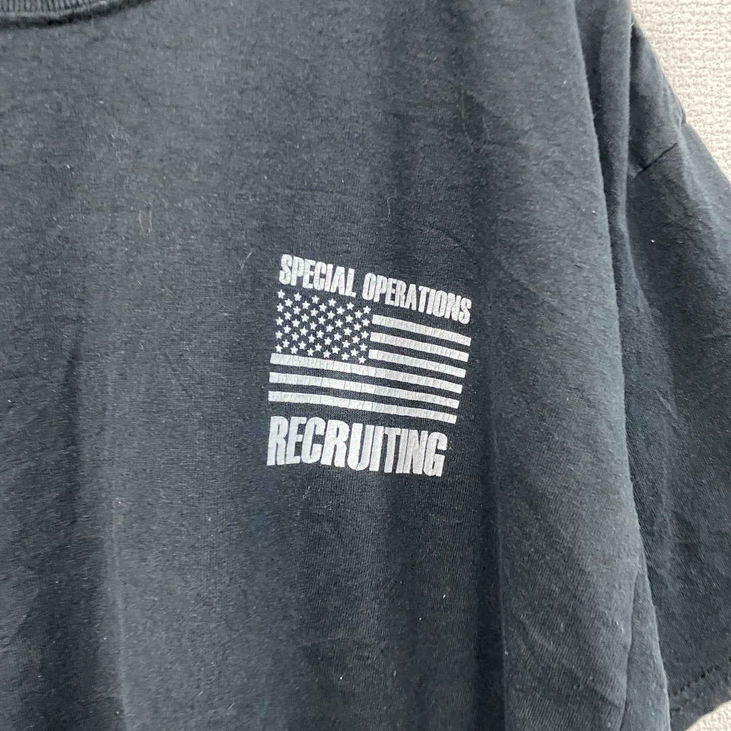 00s　JERZEES　ジャージーズ　U.S.ARMY　米軍　半袖プリントTシャツ　星条旗　ヴィンテージ　黒　ブラック　XLサイズ