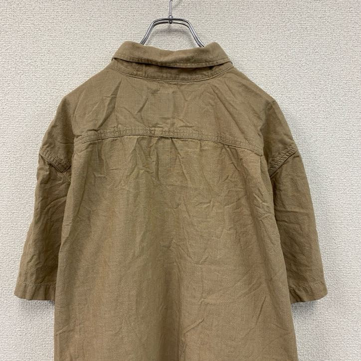 Carhartt　カーハート　半袖ワークシャツ　ボタンダウンシャツ　ダブルポケット　ベージュ　2XLサイズ