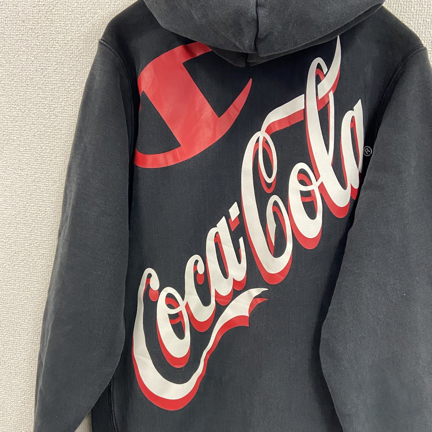 Champion　チャンピオン　リバースウィーブ　コカ・コーラ　スウェットパーカー/フーディー　ブラック　Sサイズ