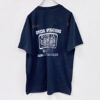 00s　JERZEES　ジャージーズ　U.S.ARMY　米軍　半袖プリントTシャツ　星条旗　ヴィンテージ　黒　ブラック　XLサイズ