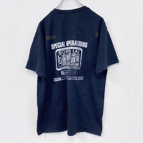 00s　JERZEES　ジャージーズ　U.S.ARMY　米軍　半袖プリントTシャツ　星条旗　ヴィンテージ　黒　ブラック　XLサイズ