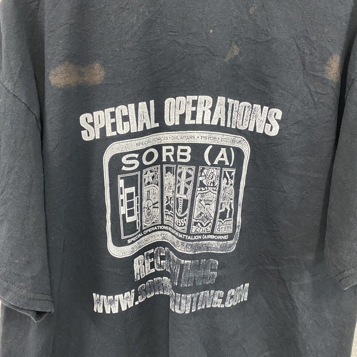00s　JERZEES　ジャージーズ　U.S.ARMY　米軍　半袖プリントTシャツ　星条旗　ヴィンテージ　黒　ブラック　XLサイズ