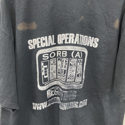 00s　JERZEES　ジャージーズ　U.S.ARMY　米軍　半袖プリントTシャツ　星条旗　ヴィンテージ　黒　ブラック　XLサイズ
