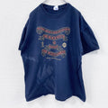 GILDAN　ギルダン　スコッツ・ガーズ　ザブラックウォッチ　半袖プリントTシャツ　バンT　アーチプリント　紺　ネイビー　XLサイズ