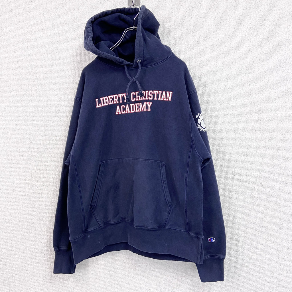 Champion　チャンピオン　リバースウィーブ　スウェットパーカー/フーディー　紺　ネイビー　Lサイズ
