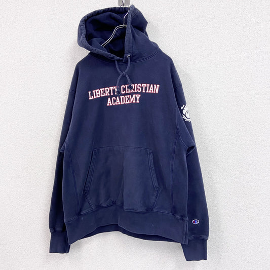 Champion　チャンピオン　リバースウィーブ　スウェットパーカー/フーディー　紺　ネイビー　Lサイズ