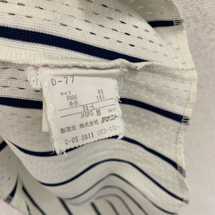 DESCENTE　デサント　半袖ベースボールシャツ　白　ホワイト　Mサイズ