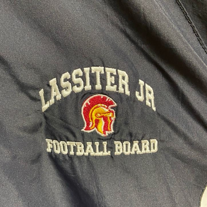 古着 used　Sport-Tek　長袖ハーフジップナイロンジャケット　フットボール　スポーツ　LASSITER　黒　Sサイズ