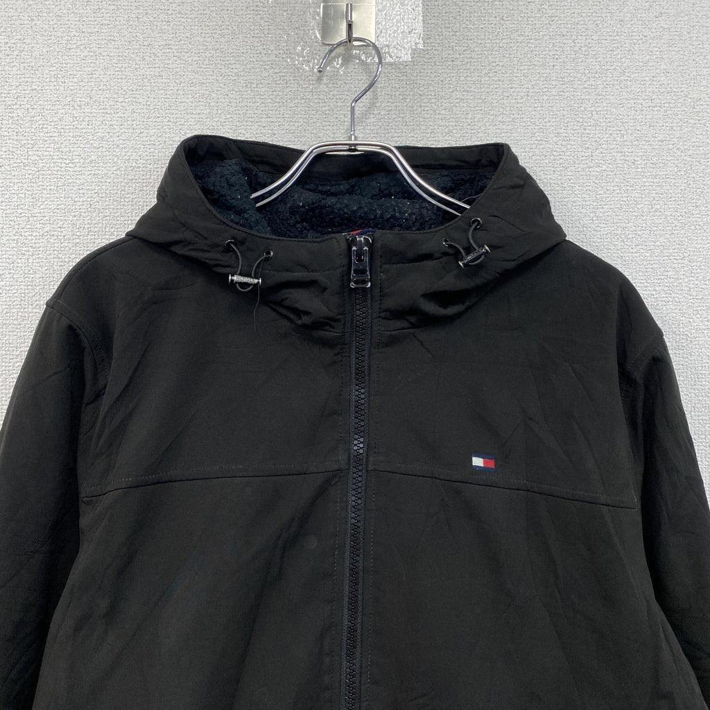 TOMMY HILFIGER　トミーヒルフィガー　フルジップジャケット　裏ボア　黒　ブラック　Lサイズ