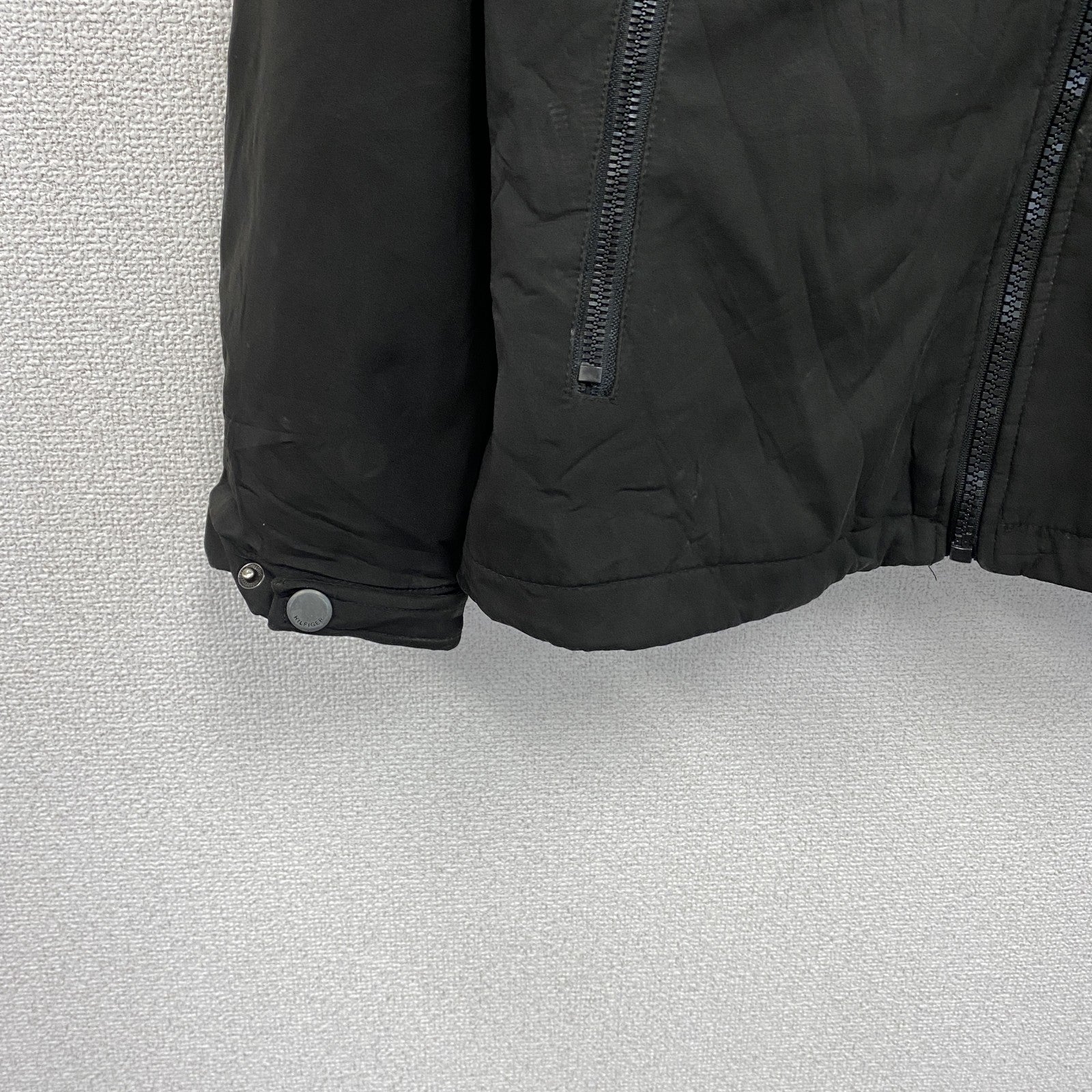 TOMMY HILFIGER　トミーヒルフィガー　フルジップジャケット　裏ボア　黒　ブラック　Lサイズ