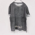 PILIPP PLEIN HOMME　半袖Tシャツ　ドクロ　ラインストーン　ダークグレー　XLサイズ