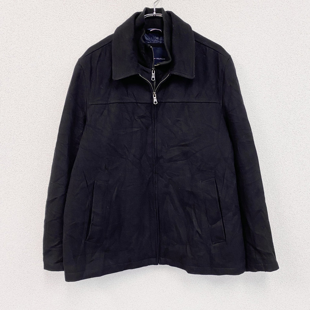 TOMMY HILFIGER　トミーヒルフィガー　フルジップ中綿ジャケット　2連ジップ　黒　ブラック　XLサイズ