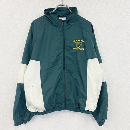 90s　Holloway　ホロウェイ　フルジップナイロンジャケット　ヴィンテージ　深緑　ディープグリーン　XLサイズ