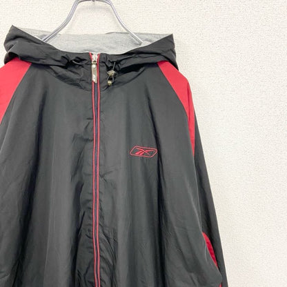 古着 used　Reebok リーボック　長袖ナイロンジャケット　フルジップパーカー　ワンポイントロゴプリント　XLサイズ