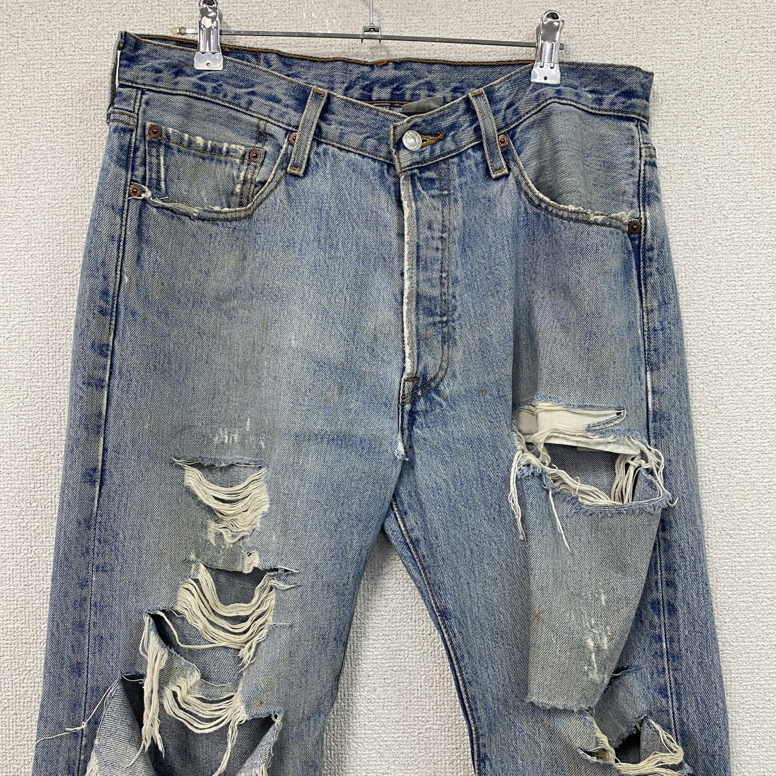 Levi’s　リーバイス　501　デニムパンツ　ダメージジーンズ　ボタンフライ　インディゴ　W33