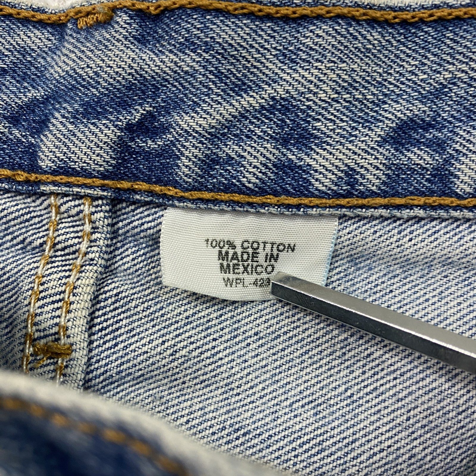 Levi’s　リーバイス　501　デニムパンツ　ダメージジーンズ　ボタンフライ　インディゴ　W33