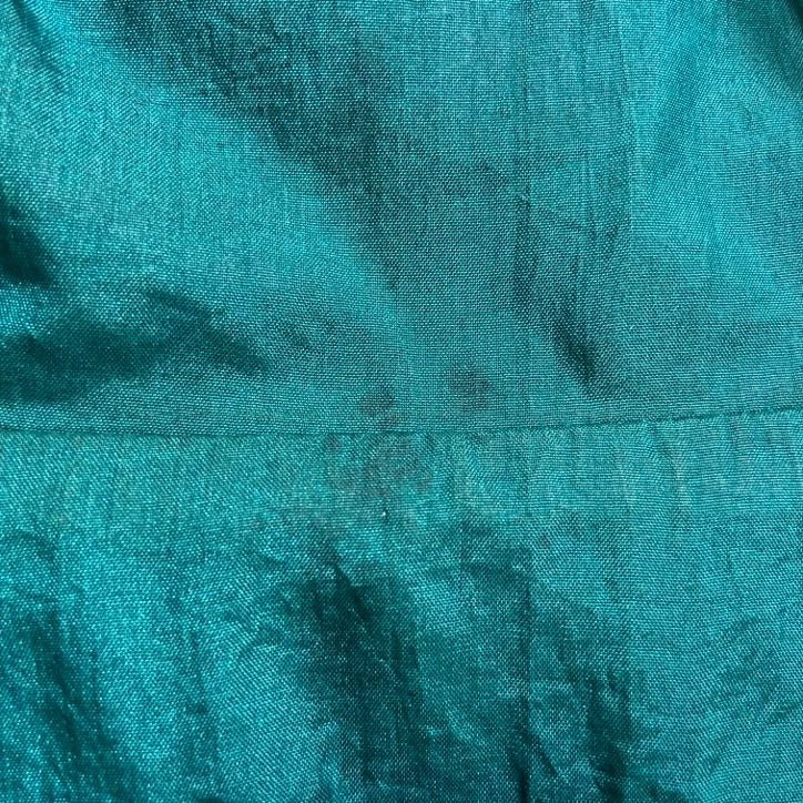 古着 used　LAVON　長袖フルジップデザインナイロンジャケット　緑　グリーン　レトロ　個性的　秋冬服　Sサイズ