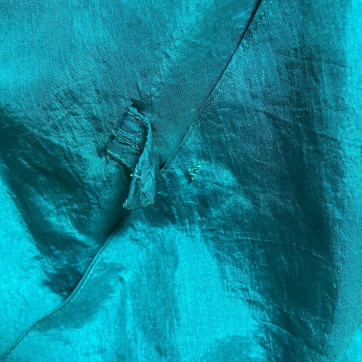 古着 used　LAVON　長袖フルジップデザインナイロンジャケット　緑　グリーン　レトロ　個性的　秋冬服　Sサイズ