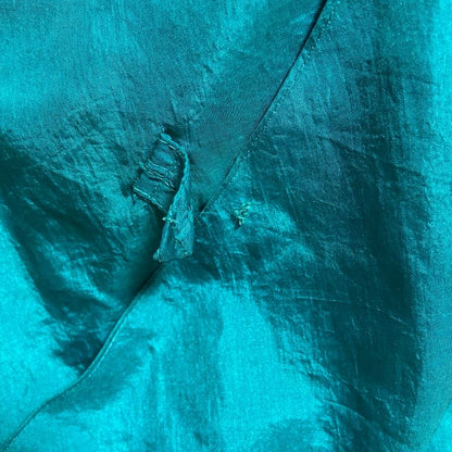 古着 used　LAVON　長袖フルジップデザインナイロンジャケット　緑　グリーン　レトロ　個性的　秋冬服　Sサイズ