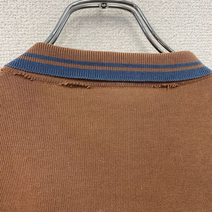 半袖ポロシャツ　茶色　紺　ブラウン　ネイビー　Fサイズ