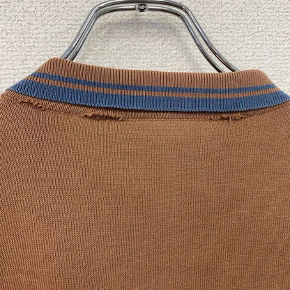 半袖ポロシャツ　茶色　紺　ブラウン　ネイビー　Fサイズ