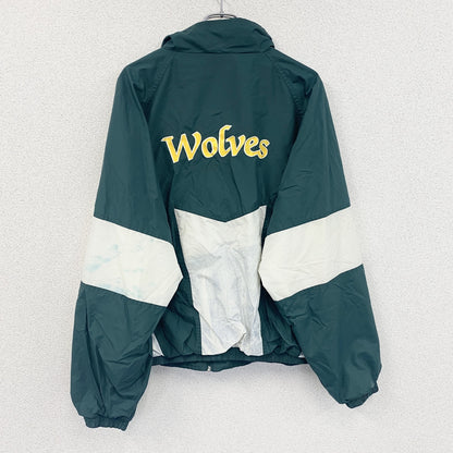 90s　Holloway　ホロウェイ　フルジップナイロンジャケット　ヴィンテージ　深緑　ディープグリーン　XLサイズ