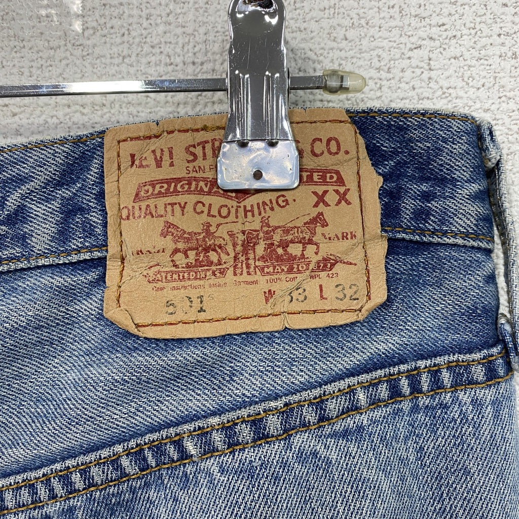 Levi’s　リーバイス　501　デニムパンツ　ダメージジーンズ　ボタンフライ　インディゴ　W33