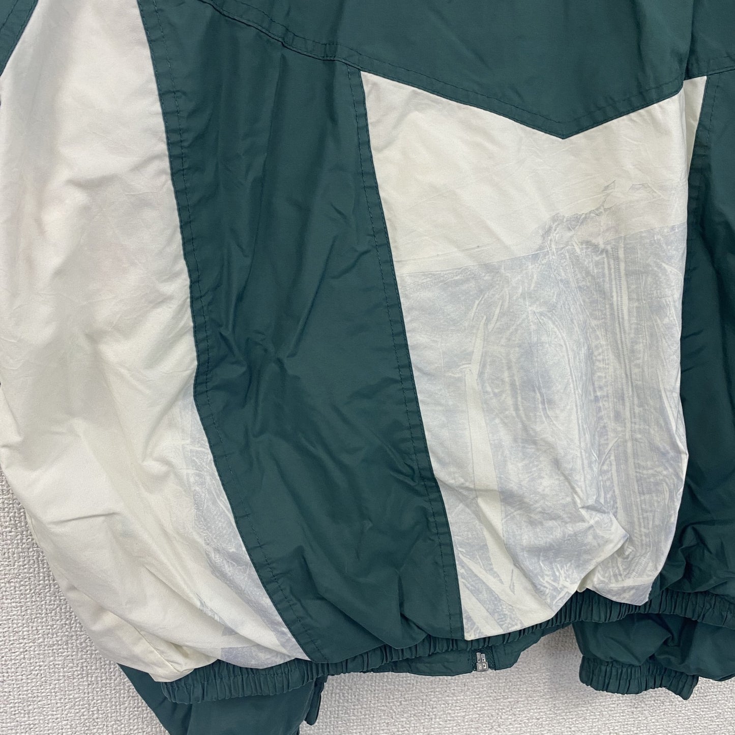 90s　Holloway　ホロウェイ　フルジップナイロンジャケット　ヴィンテージ　深緑　ディープグリーン　XLサイズ