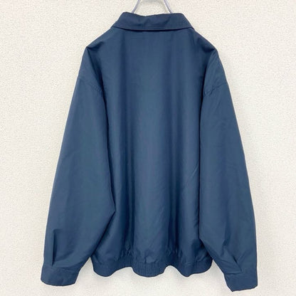 古着 used　CHAPS チャップス　スイングトップ　長袖フルジップジャケット　ワンポイントロゴ刺繍　ネイビー　紺　XLサイズ