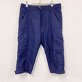 00s　NIKE　ナイキ　ナイロンハーフパンツ　クロップドパンツ　ヴィンテージ　紺　ネイビー　Lサイズ