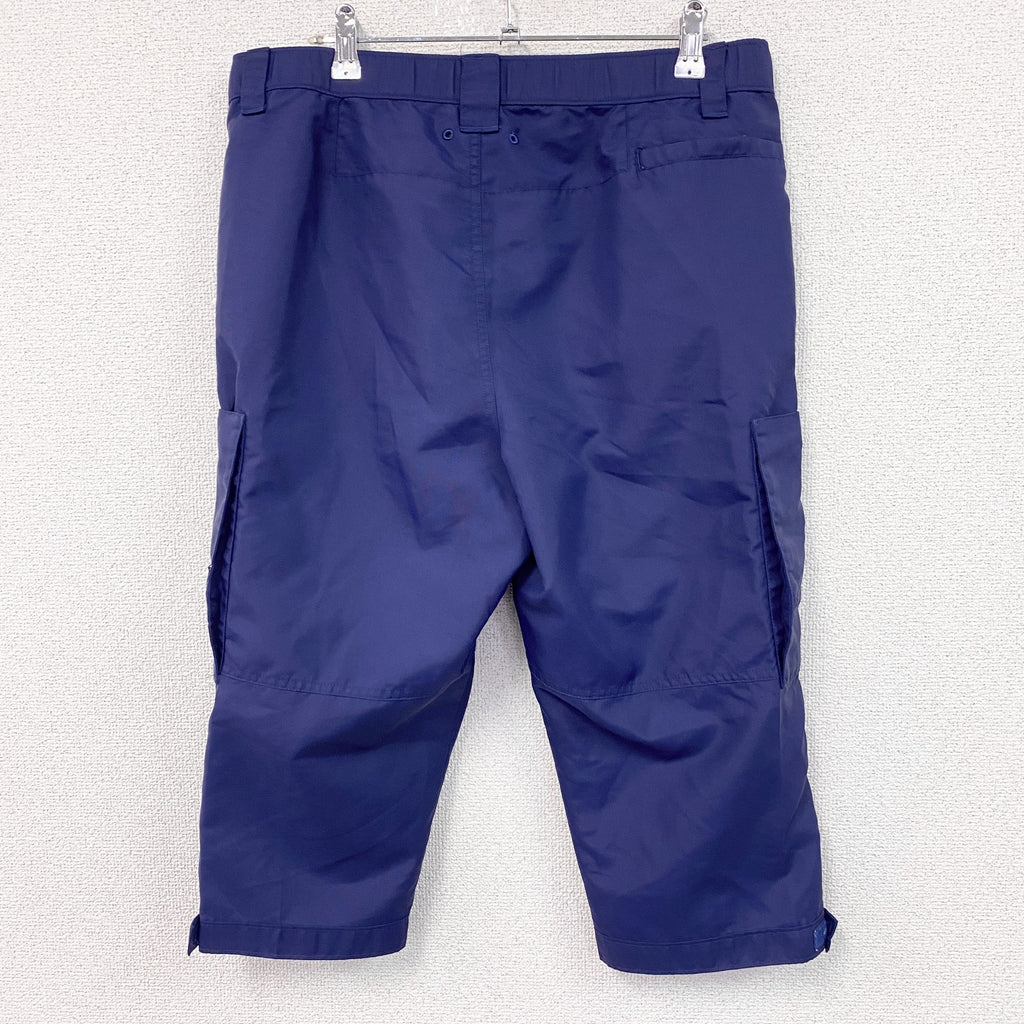 00s　NIKE　ナイキ　ナイロンハーフパンツ　クロップドパンツ　ヴィンテージ　紺　ネイビー　Lサイズ