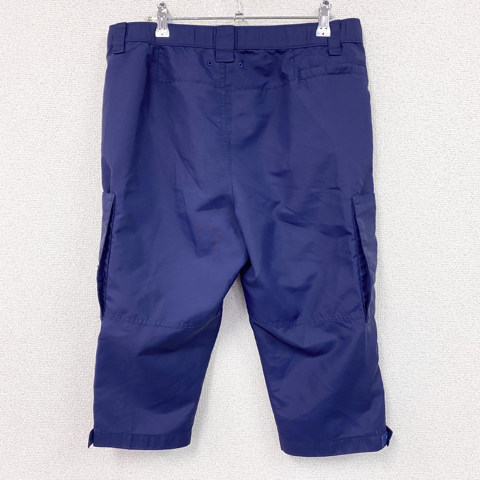00s　NIKE　ナイキ　ナイロンハーフパンツ　クロップドパンツ　ヴィンテージ　紺　ネイビー　Lサイズ