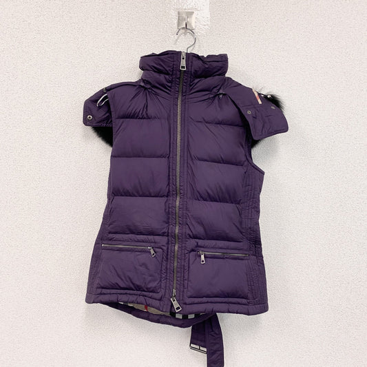 BURBERRY BRIT　バーバリーブリット　フルジップダウンベスト　ダウン85％　紫　パープル　Mサイズ