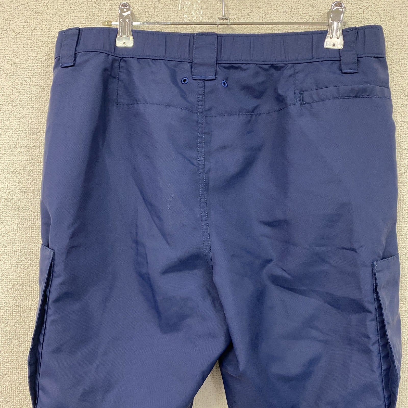 00s　NIKE　ナイキ　ナイロンハーフパンツ　クロップドパンツ　ヴィンテージ　紺　ネイビー　Lサイズ