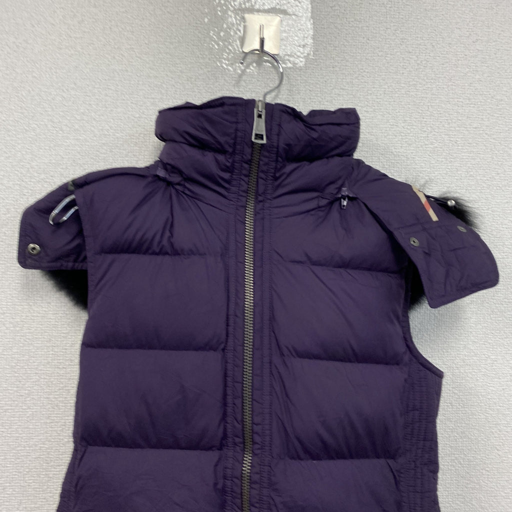 BURBERRY BRIT　バーバリーブリット　フルジップダウンベスト　ダウン85％　紫　パープル　Mサイズ