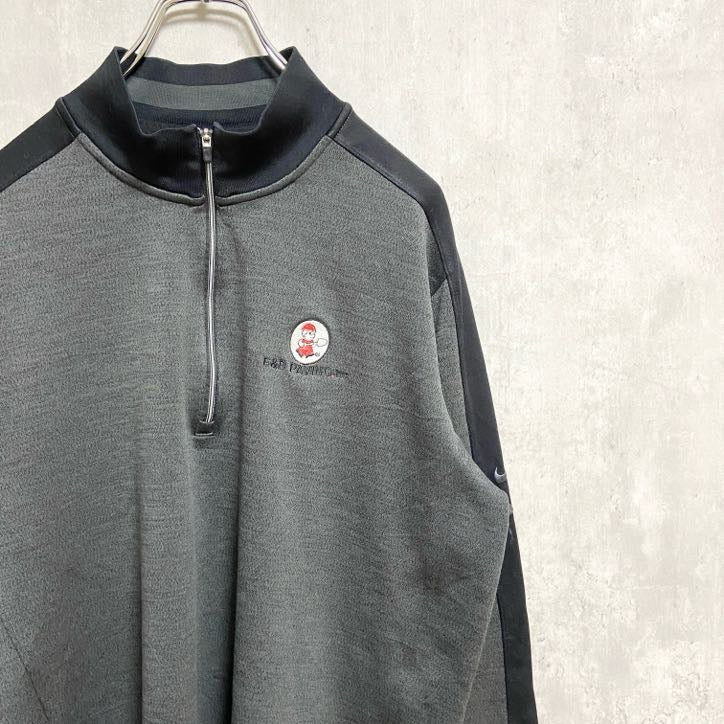 NIKE GOLF　ナイキゴルフ　長袖ハーフジップトラックジャケット　ジャージ　 ダークグレー　Lサイズ