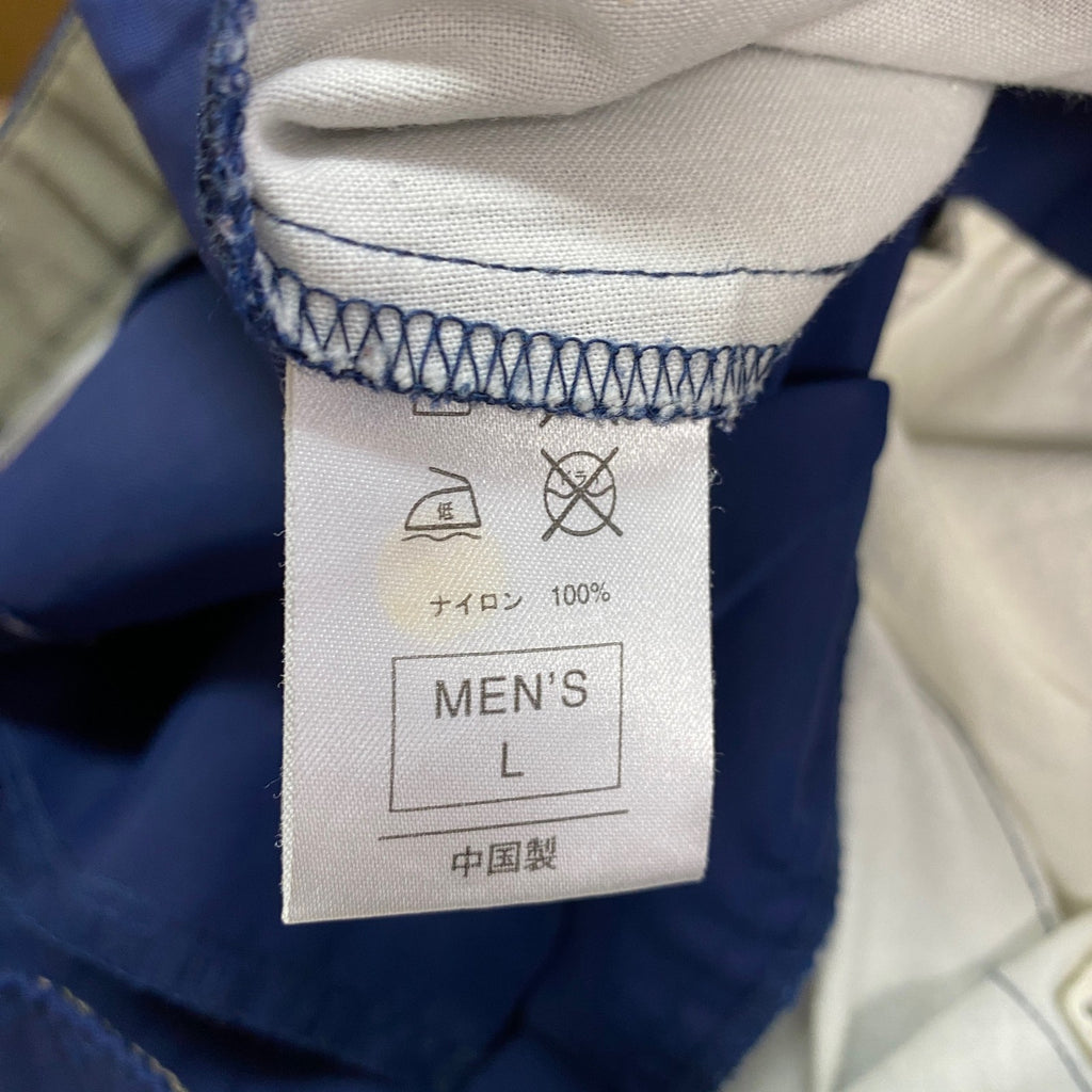 00s　NIKE　ナイキ　ナイロンハーフパンツ　クロップドパンツ　ヴィンテージ　紺　ネイビー　Lサイズ