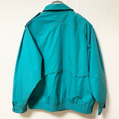 古着 used　Fleet Street　長袖スイングトップジャケット　ブルゾン　ヴィンテージ　vintage　ターコイズ