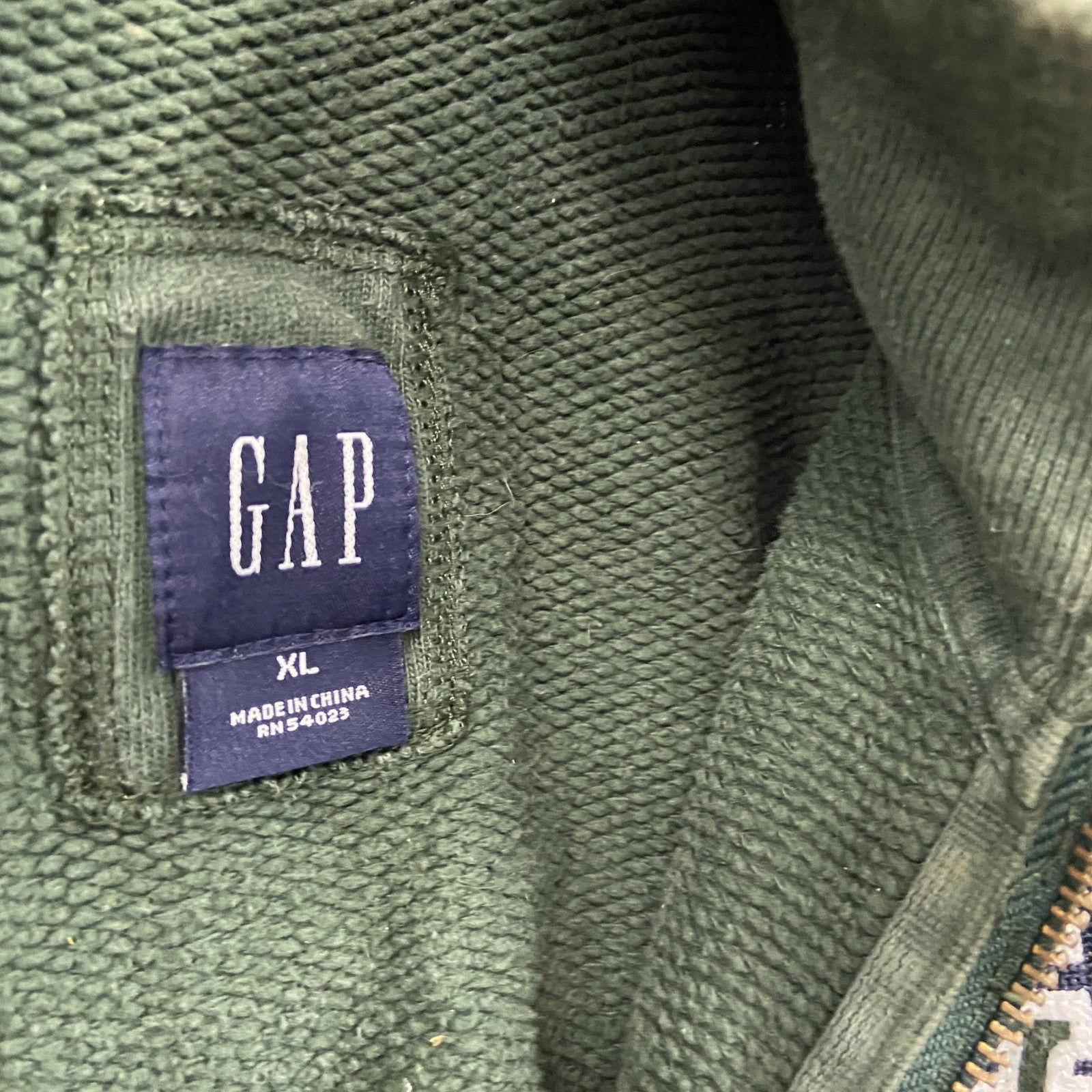 GAP　ギャップ　スウェットパーカー/フーディー　緑　グリーン　XLサイズ