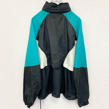 古着 used　NIKE ナイキ　90s　長袖ワンポイントロゴ刺繍ナイロンジャケット　マルチカラー　ハイネック　Lサイズ