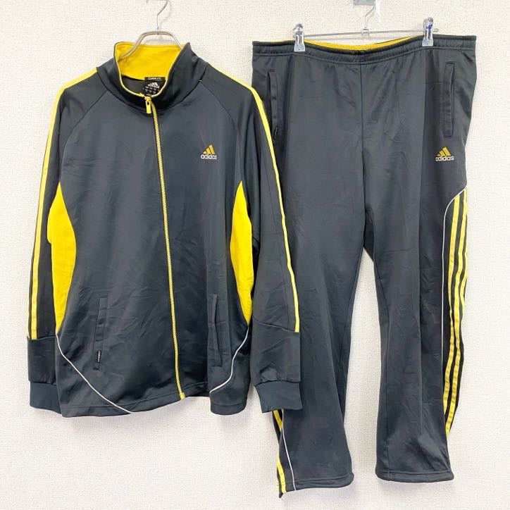 adidas　アディダス　ジャージセットアップ　トラックジャケット　トラックパンツ　イエロー　ブラック