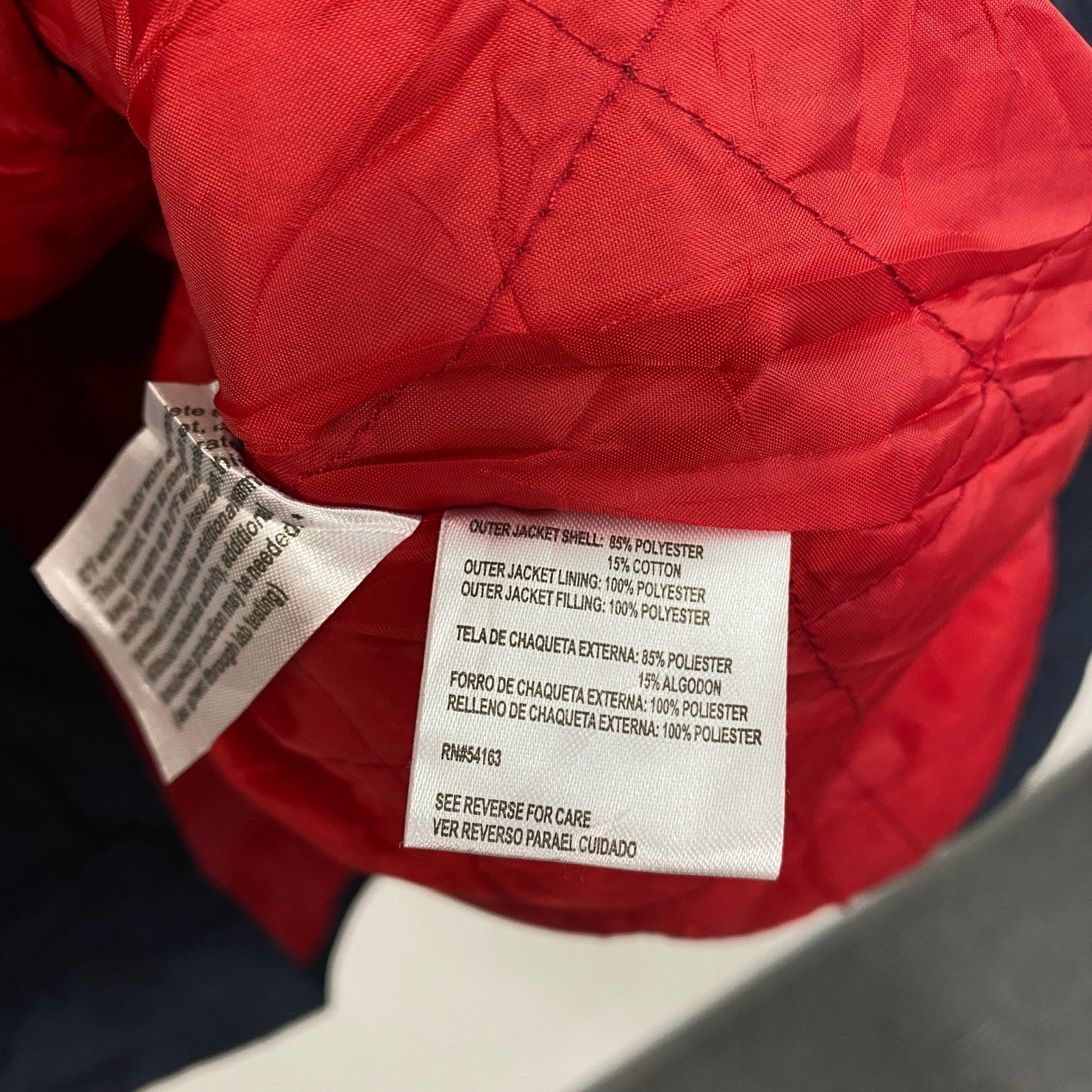 TOMMY HILFIGER　トミーヒルフィガー　フルジップ中綿ジャケット　紺　ネイビー　2XLサイズ