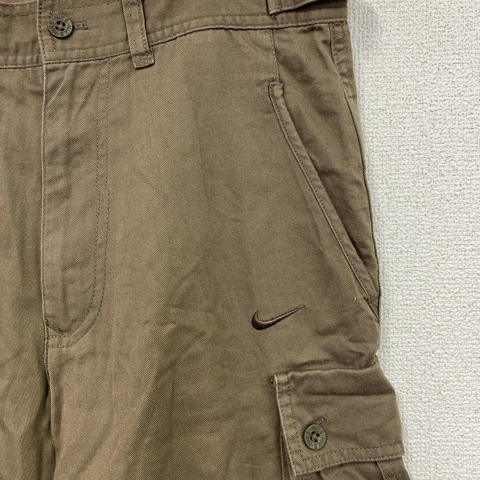 00s　NIKE　ナイキ　ハーフパンツ/ショートパンツ　カーゴショーツ　ヴィンテージ　茶色　ブラウン　Sサイズ
