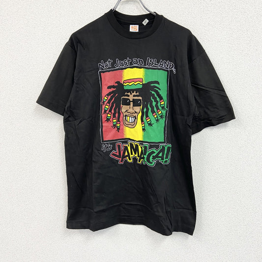 Sum island　半袖プリントTシャツ　シングルステッチ　黒　ブラック　XLサイズ