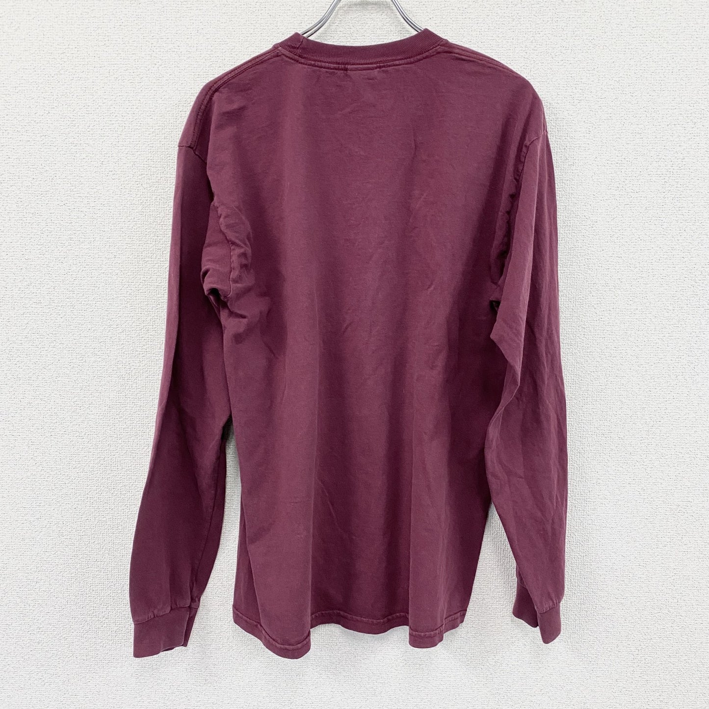 00s　GILDAN　ギルダン　長袖Tシャツ/ロンT　FOOTBALL　ヴィンテージ　ワインレッド　Lサイズ