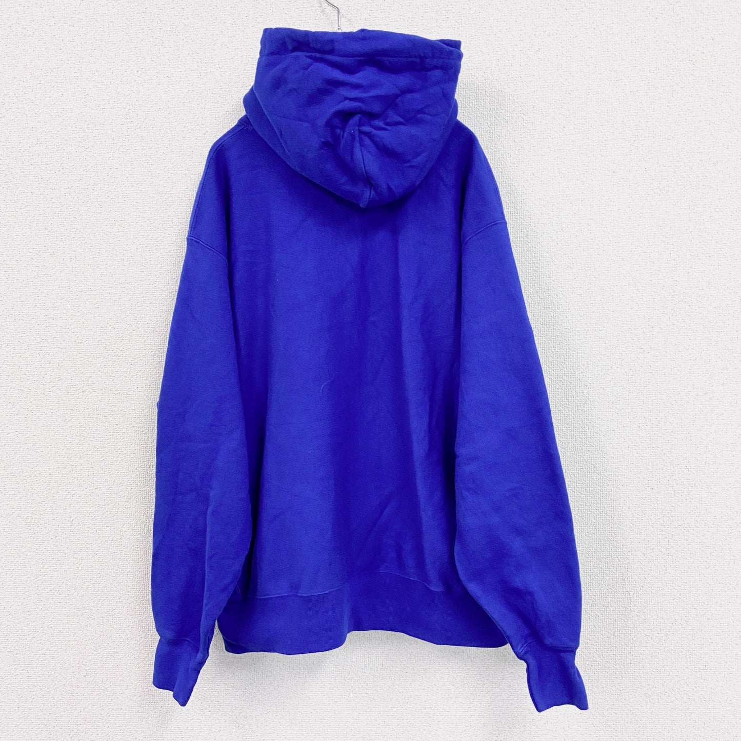 Champion　チャンピオン　リバースウィーブ　スウェットパーカー/フーディー　刺繡ロゴ　青　ブルー　XLサイズ