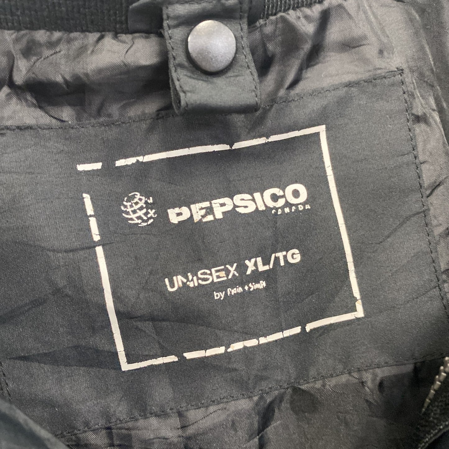 PEPSICO CANADA　PEPCI　ペプシ　フルジップジャケット　比翼仕立て　企業ロゴ　黒　ブラック　XLサイズ