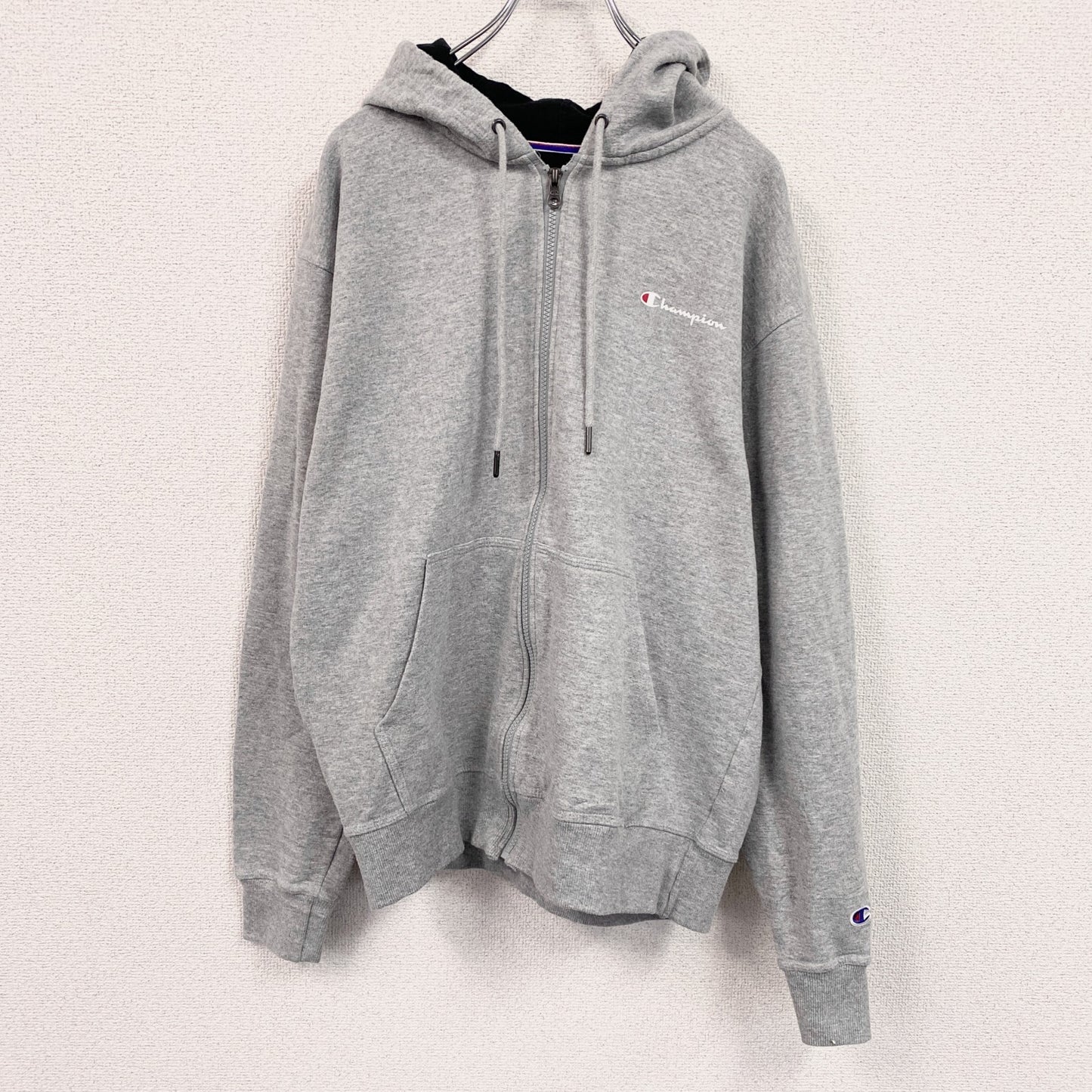 Champion　チャンピオン　フルジップスウェットパーカー/フーディー　グレー　Mサイズ